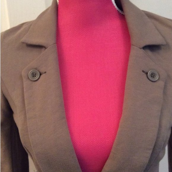 Free People Army Green Military Style Peplum Ruffle Jacket - Picture 2 of 5